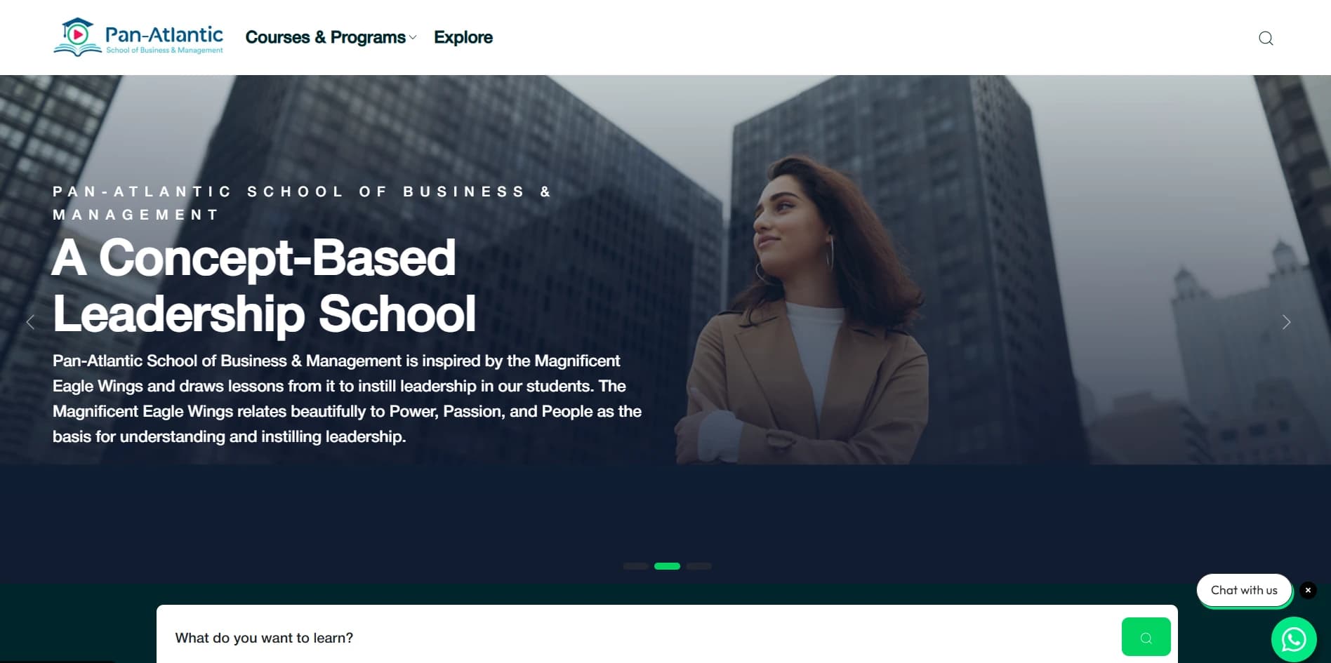 PanAtlantic School of Business & Management home page